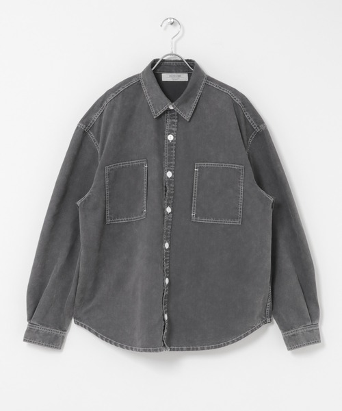 URBAN RESEARCH Sonny Label(アーバンリサーチサニーレーベル)の「バイオウォッシュワークシャツ(シャツ/ブラウス・メンズ・チャコールグレー/ピンク/ベージュ・MEDIUM/LARGE)」の1枚目の写真