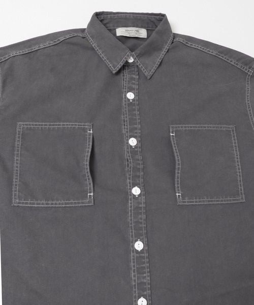 URBAN RESEARCH Sonny Label(アーバンリサーチサニーレーベル)の「バイオウォッシュワークシャツ(シャツ/ブラウス・メンズ・チャコールグレー/ピンク/ベージュ・MEDIUM/LARGE)」の11枚目の写真