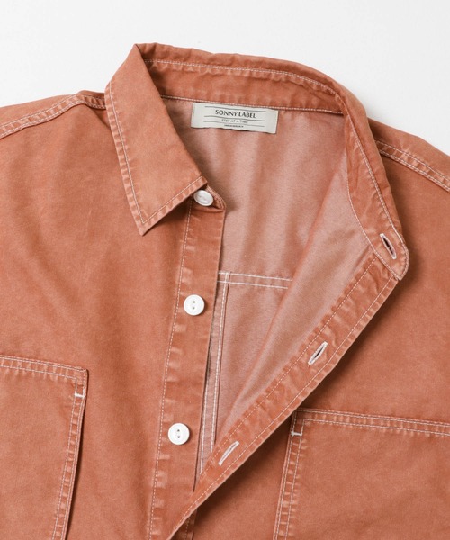 URBAN RESEARCH Sonny Label(アーバンリサーチサニーレーベル)の「バイオウォッシュワークシャツ(シャツ/ブラウス・メンズ・チャコールグレー/ピンク/ベージュ・MEDIUM/LARGE)」の8枚目の写真