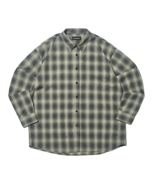 OTHERFITS(アザーフィッツ)の「シティチェック オーバーサイズシャツ(カーキ)(シャツ/ブラウス・メンズ・その他・FREE)」の1枚目の写真