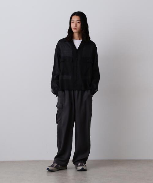 YLEVE（イレーヴ）の「YLEVE / COTTON SILK DOUBLE ORGANDY SHIRT（シャツ/ブラウス・メンズ・ブラック・3/4）」の20枚目の写真