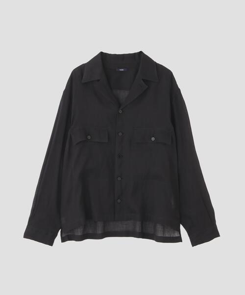 YLEVE（イレーヴ）の「YLEVE / COTTON SILK DOUBLE ORGANDY SHIRT（シャツ/ブラウス・メンズ・ブラック・3/4）」の15枚目の写真