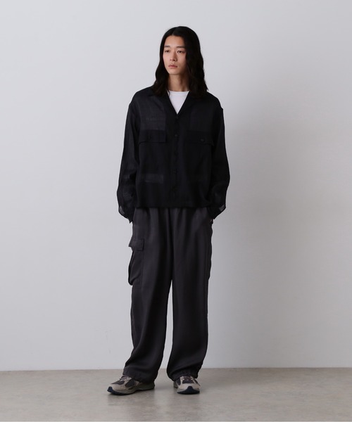 YLEVE（イレーヴ）の「YLEVE / COTTON SILK DOUBLE ORGANDY SHIRT（シャツ/ブラウス・メンズ・ブラック・3/4）」の13枚目の写真