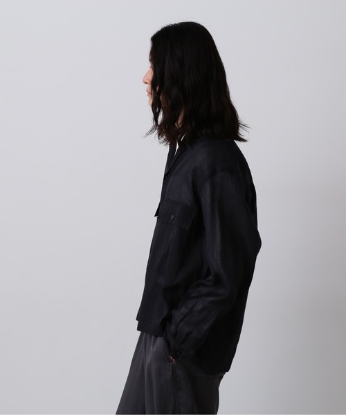 YLEVE（イレーヴ）の「YLEVE / COTTON SILK DOUBLE ORGANDY SHIRT（シャツ/ブラウス・メンズ・ブラック・3/4）」の7枚目の写真