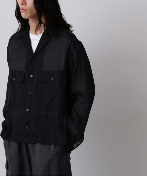 YLEVE（イレーヴ）の「YLEVE / COTTON SILK DOUBLE ORGANDY SHIRT（シャツ/ブラウス・メンズ・ブラック・3/4）」の10枚目の写真