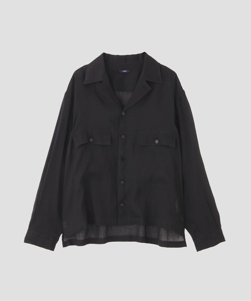 YLEVE（イレーヴ）の「YLEVE / COTTON SILK DOUBLE ORGANDY SHIRT（シャツ/ブラウス・メンズ・ブラック・3/4）」の2枚目の写真