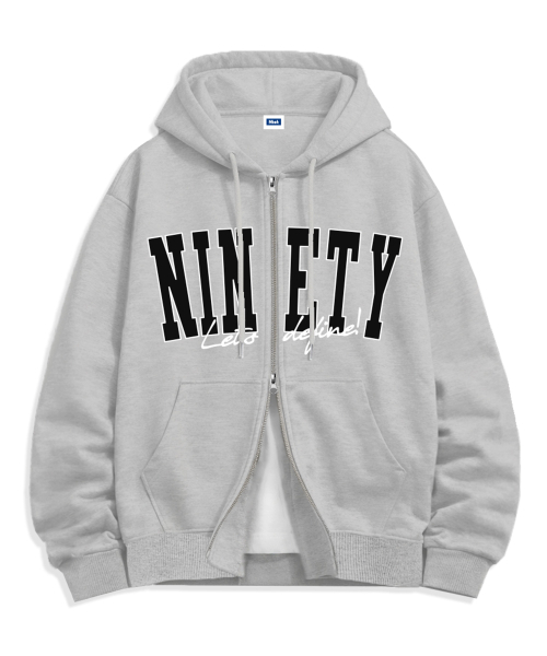 NTET(エンティーイーティー)の「ビッグNINETY ツーウェイジップアップパーカー(4色)(パーカー・メンズ・ホワイト/ブラック/ネイビー/グレー・SMALL/MEDIUM/LARGE/X-LARGE)」の6枚目の写真