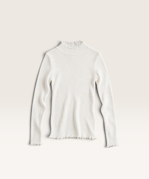 United store(ユナイテッドストア)の「メロウフリルハイネックリブニット(Tシャツ/カットソー・レディース・ピンク/アイボリー/ホワイト・FREE)」の21枚目の写真