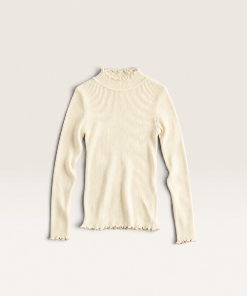 United store(ユナイテッドストア)の「メロウフリルハイネックリブニット(Tシャツ/カットソー・レディース・ピンク/アイボリー/ホワイト・FREE)」の22枚目の写真