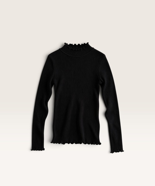 United store(ユナイテッドストア)の「メロウフリルハイネックリブニット(Tシャツ/カットソー・レディース・ピンク/アイボリー/ホワイト・FREE)」の4枚目の写真