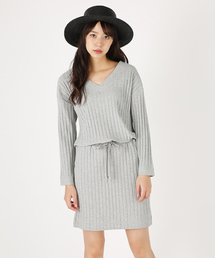 MOUSSY | RIB BLOUSING OP(ワンピース)