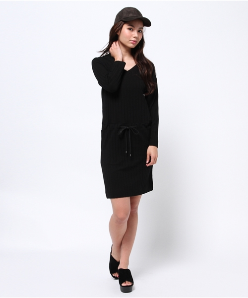 MOUSSY（マウジー）の「RIB BLOUSING OP（ワンピース・レディース・オフホワイト/トップグレー/カーキ/ブラック・FREE）」の13枚目の写真