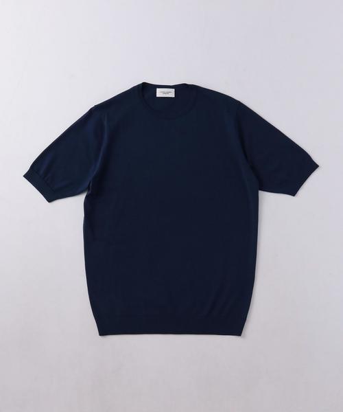 UNITED ARROWS（ユナイテッドアローズ）の「UAS ニット Tシャツ◆（ニット/セーター・メンズ・ネイビー/ロイヤルブルー/ホワイト・LARGE/MEDIUM/X-SMALL/SMALL/XX-LARGE/X-LARGE）」の3枚目の写真
