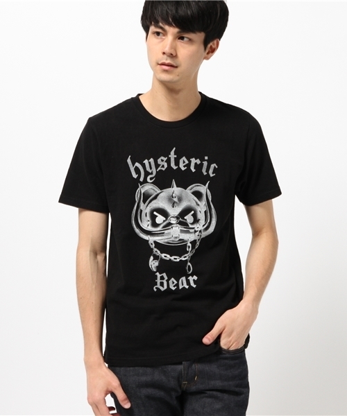 HYSTERIC GLAMOUR（ヒステリックグラマー）の「BEAR HEAD pt T-SH（Tシャツ/カットソー・メンズ・ブラック・LARGE/MEDIUM/X-LARGE/SMALL）」の2枚目の写真