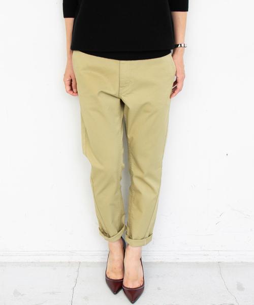 BEAUTY&YOUTH UNITED ARROWS（ビューティーアンドユースユナイテッドアローズ）の「【WEB限定】by ※∴チノテーパード9分丈パンツ◆（チノパンツ・レディース・ブラウン/ベージュ/オリーブ/ネイビー・SMALL/MEDIUM/LARGE）」の3枚目の写真