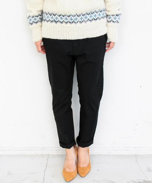 BEAUTY&YOUTH UNITED ARROWS（ビューティーアンドユースユナイテッドアローズ）の「【WEB限定】by ※∴チノテーパード9分丈パンツ◆（チノパンツ・レディース・ブラウン/ベージュ/オリーブ/ネイビー・SMALL/MEDIUM/LARGE）」の4枚目の写真