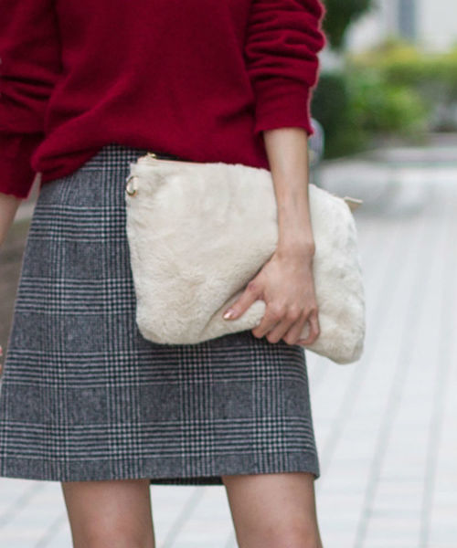 NATURAL BEAUTY BASIC（ナチュラルビューティーベーシック）の「【AneCan 12月号掲載】【JJ 11月号掲載】オールファークラッチバッグ（クラッチバッグ・レディース・ホワイト系その他/ベージュ系その他/グレー・ﾌﾘ-）」の14枚目の写真