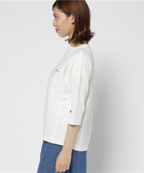 Champion(チャンピオン)の「チャンピオン RW3/4SLEEVE(Tシャツ/カットソー・レディース・ネイビー/オフホワイト/グレー・MEDIUM)」の5枚目の写真
