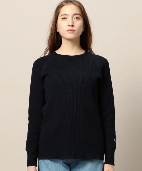 AMERICANA（アメリカーナ）の「＜Americana（アメリカーナ）＞ビッグワッフル プルオーバー：（Tシャツ/カットソー・レディース・グレー/ナチュラル/ネイビー・MEDIUM）」の5枚目の写真