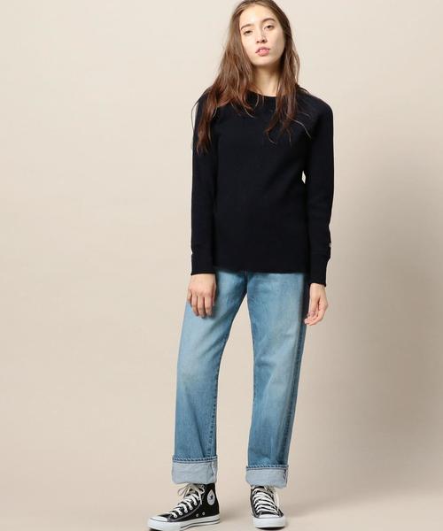 AMERICANA（アメリカーナ）の「＜Americana（アメリカーナ）＞ビッグワッフル プルオーバー：（Tシャツ/カットソー・レディース・グレー/ナチュラル/ネイビー・MEDIUM）」の7枚目の写真