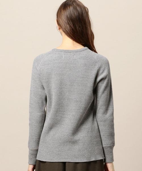 AMERICANA（アメリカーナ）の「＜Americana（アメリカーナ）＞ビッグワッフル プルオーバー：（Tシャツ/カットソー・レディース・グレー/ナチュラル/ネイビー・MEDIUM）」の13枚目の写真