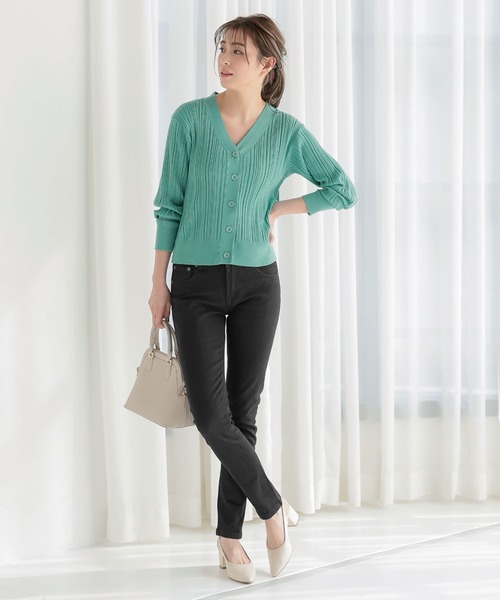 KOBE LETTUCE（コウベレタス）の「イージーフィットストレッチスキニーデニムパンツ（デニムパンツ・レディース・ブルー/ワンウォッシュ/ライトブルー/インディゴブルー/グレー/ブラック/サックスブルー/ブラック系その他/ネイビー/その他・L/S/M/LL/XS/3L/XXS/L-Short/XXL-Short/M-Short/S-Short/XL-Short/XS-Short）」の20枚目の写真