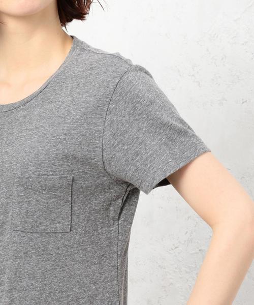 green label relaxing（グリーンレーベルリラクシング）の「CB USA Ｃ/N ポケット Tシャツ（Tシャツ/カットソー・レディース・グレー/オフホワイト/ブラック/レッド・FREE）」の15枚目の写真