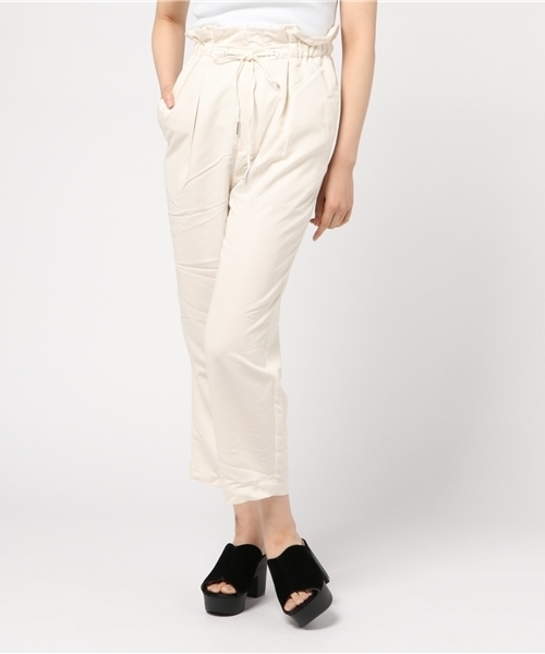 mysty woman（ミスティウーマン）の「ツイルドロストデザインテーパードパンツ（その他パンツ・レディース・ブラック/カーキ/オフホワイト/イエロー・FREE）」の10枚目の写真