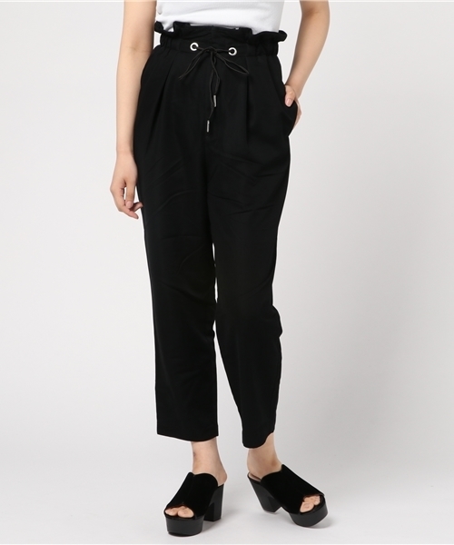 mysty woman（ミスティウーマン）の「ツイルドロストデザインテーパードパンツ（その他パンツ・レディース・ブラック/カーキ/オフホワイト/イエロー・FREE）」の11枚目の写真