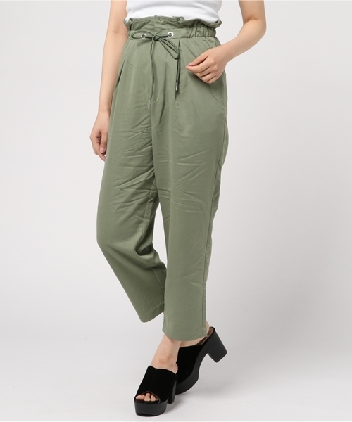 mysty woman（ミスティウーマン）の「ツイルドロストデザインテーパードパンツ（その他パンツ・レディース・ブラック/カーキ/オフホワイト/イエロー・FREE）」の12枚目の写真