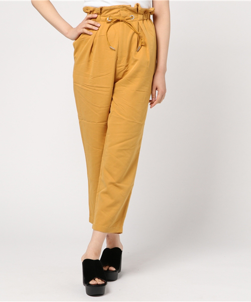 mysty woman（ミスティウーマン）の「ツイルドロストデザインテーパードパンツ（その他パンツ・レディース・ブラック/カーキ/オフホワイト/イエロー・FREE）」の13枚目の写真