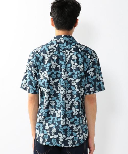 coen（コーエン）の「ダークトロピカルオープンカラーシャツ（シャツ/ブラウス・メンズ・オリーブ/コバルトブルー・MEDIUM/X-LARGE/LARGE/SMALL）」の3枚目の写真