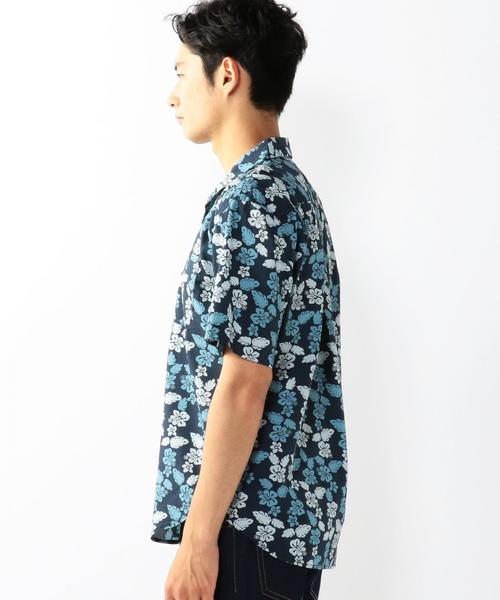 coen（コーエン）の「ダークトロピカルオープンカラーシャツ（シャツ/ブラウス・メンズ・オリーブ/コバルトブルー・MEDIUM/X-LARGE/LARGE/SMALL）」の5枚目の写真