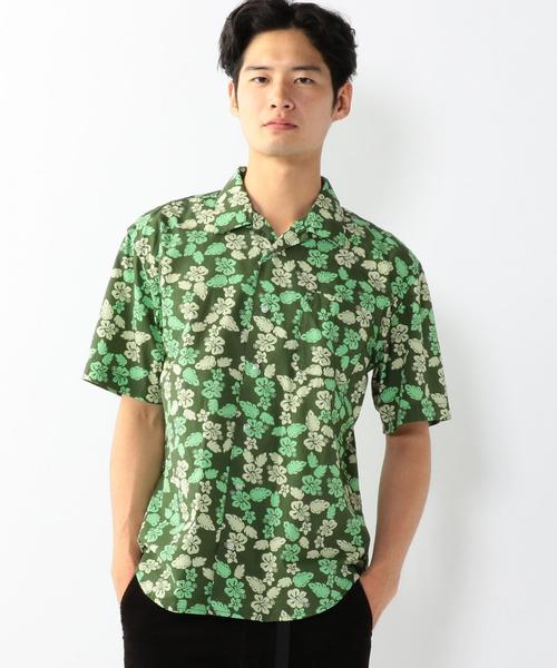 coen（コーエン）の「ダークトロピカルオープンカラーシャツ（シャツ/ブラウス・メンズ・オリーブ/コバルトブルー・MEDIUM/X-LARGE/LARGE/SMALL）」の14枚目の写真