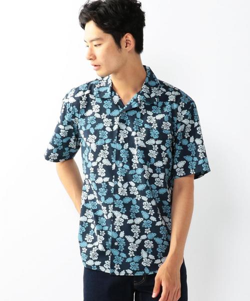 coen（コーエン）の「ダークトロピカルオープンカラーシャツ（シャツ/ブラウス・メンズ・オリーブ/コバルトブルー・MEDIUM/X-LARGE/LARGE/SMALL）」の15枚目の写真