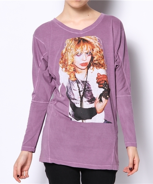 HYSTERIC GLAMOUR（ヒステリックグラマー）の「CL／DIRTY BLOND pt プルオーバー（Tシャツ/カットソー・レディース・パープル/グレー/チャコールグレー・FREE）」の3枚目の写真