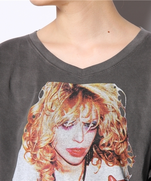 HYSTERIC GLAMOUR（ヒステリックグラマー）の「CL／DIRTY BLOND pt プルオーバー（Tシャツ/カットソー・レディース・パープル/グレー/チャコールグレー・FREE）」の6枚目の写真