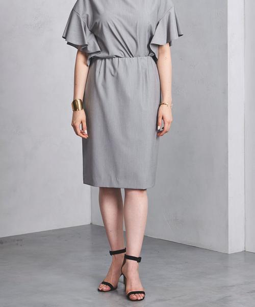 UNITED ARROWS グレー スカートスーツ 36 美品 united arrows green label relaxing グレースーツ
