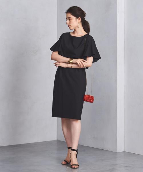 UNITED ARROWS グレー スカートスーツ 36 UNITED ARROWS（ユナイテッドアローズ）の「UBCS ギャザータイト