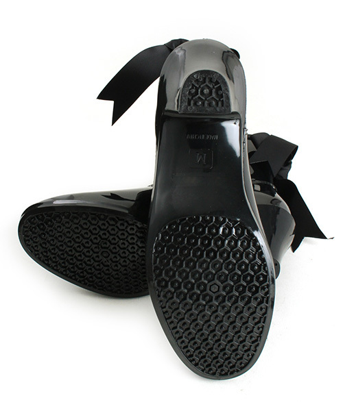 RANDA（ランダ）の「バックリボンレインブーツ（レインシューズ・レディース・ブラック/ネイビー・LL/L/M/S）」の7枚目の写真