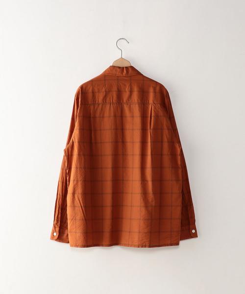 Steven Alan（スティーブンアラン）の「＜Steven Alan＞ COTTON/SILK CHECK OPN-BOLD/ｼｬﾂ（シャツ/ブラウス・メンズ・オレンジ/マスタード・SMALL/LARGE/MEDIUM）」の12枚目の写真