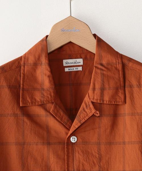 Steven Alan（スティーブンアラン）の「＜Steven Alan＞ COTTON/SILK CHECK OPN-BOLD/ｼｬﾂ（シャツ/ブラウス・メンズ・オレンジ/マスタード・SMALL/LARGE/MEDIUM）」の13枚目の写真