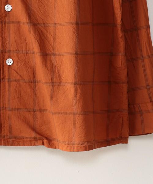 Steven Alan（スティーブンアラン）の「＜Steven Alan＞ COTTON/SILK CHECK OPN-BOLD/ｼｬﾂ（シャツ/ブラウス・メンズ・オレンジ/マスタード・SMALL/LARGE/MEDIUM）」の15枚目の写真