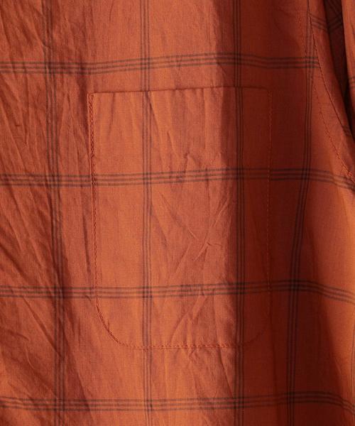 Steven Alan（スティーブンアラン）の「＜Steven Alan＞ COTTON/SILK CHECK OPN-BOLD/ｼｬﾂ（シャツ/ブラウス・メンズ・オレンジ/マスタード・SMALL/LARGE/MEDIUM）」の5枚目の写真