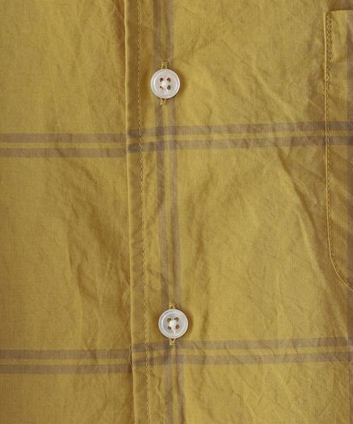 Steven Alan（スティーブンアラン）の「＜Steven Alan＞ COTTON/SILK CHECK OPN-BOLD/ｼｬﾂ（シャツ/ブラウス・メンズ・オレンジ/マスタード・SMALL/LARGE/MEDIUM）」の8枚目の写真