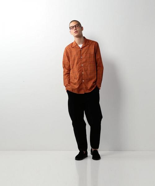 Steven Alan（スティーブンアラン）の「＜Steven Alan＞ COTTON/SILK CHECK OPN-BOLD/ｼｬﾂ（シャツ/ブラウス・メンズ・オレンジ/マスタード・SMALL/LARGE/MEDIUM）」の9枚目の写真