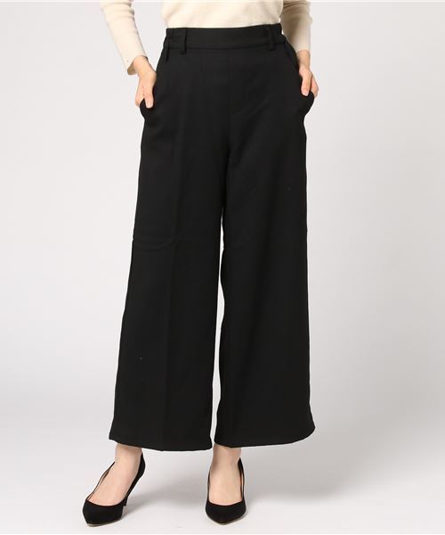 KOBE LETTUCE（コウベレタス）の「この冬手放せない☆着ぶくれ知らずのあったかボトム！選べる2typeバックウエストゴム裏起毛テーパードパンツ・ワイドパンツ/レディースボトムス[M1998]神戸レタス（その他パンツ・レディース・ブラック/ネイビー/ボルドー/ブラック系その他/ベージュ系その他/ブルー系その他/レッド系その他/ベージュ系その他2/その他/チェック・FREE）」の2枚目の写真