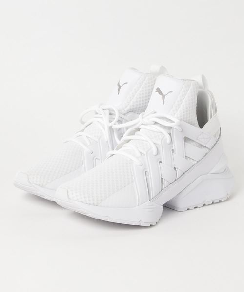 PUMA(プーマ)の「ミューズ エコー EP ウィメンズ (WOMEN)(スニーカー・レディース・ホワイト/ベージュ・22.5cm/23.0cm/23.5cm/24.0cm/24.5cm/25.0cm/25.5cm)」の2枚目の写真