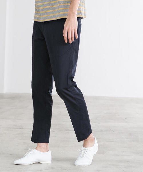 green label relaxing（グリーンレーベルリラクシング）の「SC コットンリネン アーバンスリム 9分丈 パンツ ◆（チノパンツ・メンズ・ベージュ/ネイビー/オリーブ・SMALL/MEDIUM/LARGE/X-LARGE/XX-LARGE/X-SMALL）」の3枚目の写真