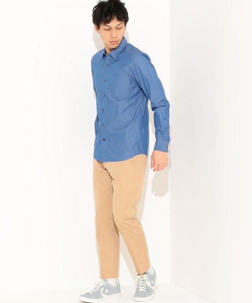 green label relaxing（グリーンレーベルリラクシング）の「SC コットンリネン アーバンスリム 9分丈 パンツ ◆（チノパンツ・メンズ・ベージュ/ネイビー/オリーブ・SMALL/MEDIUM/LARGE/X-LARGE/XX-LARGE/X-SMALL）」の4枚目の写真